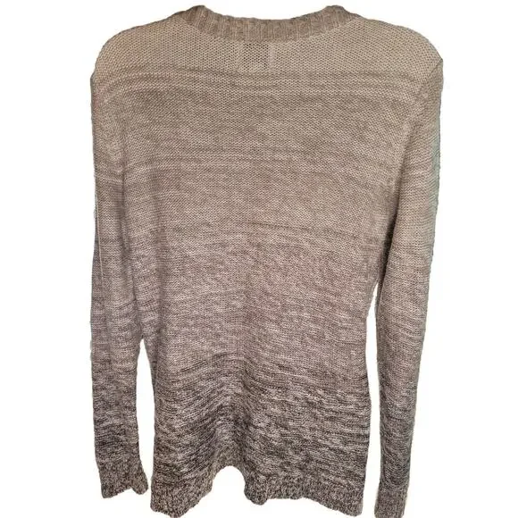 St. Johns Bay Ombre Beige Sweater Women Sz M - Picture 3 of 4